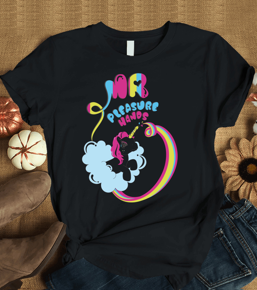 MR Pleasure Hands Unicorn Cloud Rainbow T-Shirt