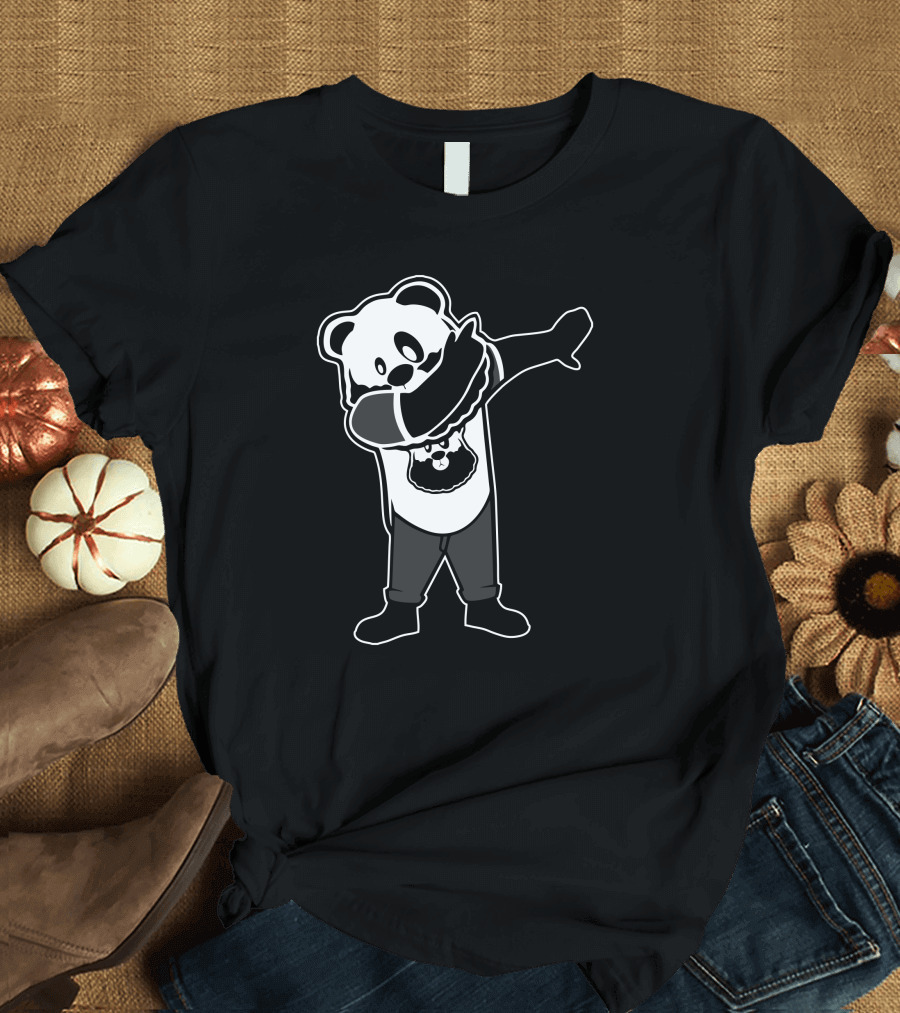Panda Dab Dance Pose with Panda T-Shirt
