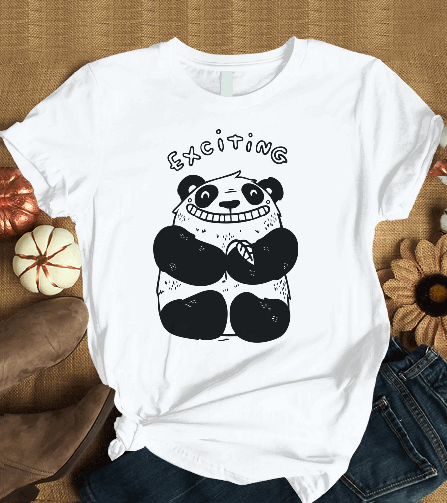 Exciting Smiling Panda T-Shirt