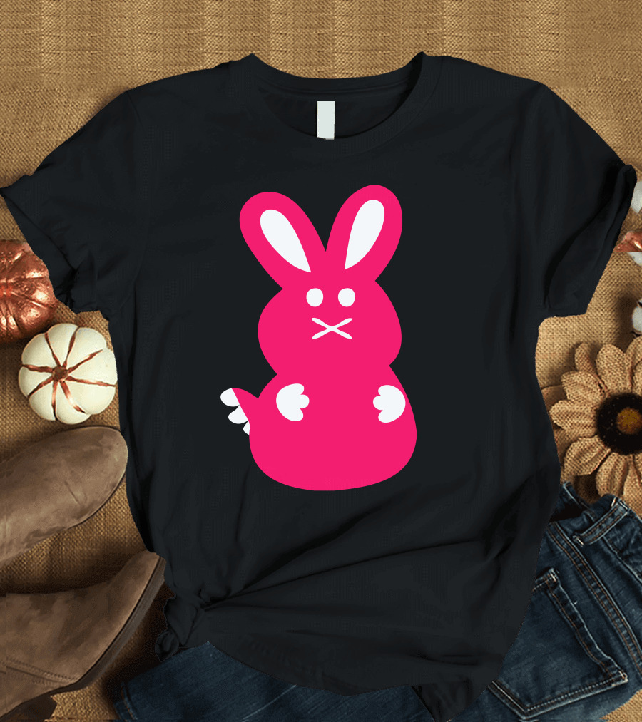Melange Pink Bunny Love Rabbit Cute T-Shirt