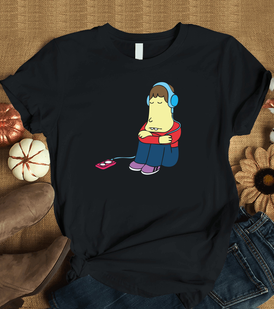 Safe And Sound Headphones Music Player Cartoon T-Shirt
