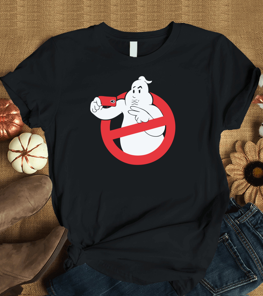 Selfie Busters Ghostbusters Logo Mashup Ghost Taking Photo T-Shirt