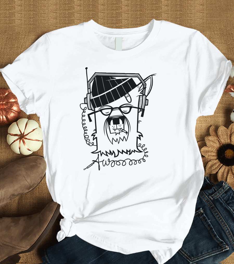 Where The Party At Urban Wolf with Headphones and Hip Hop T-Shirt