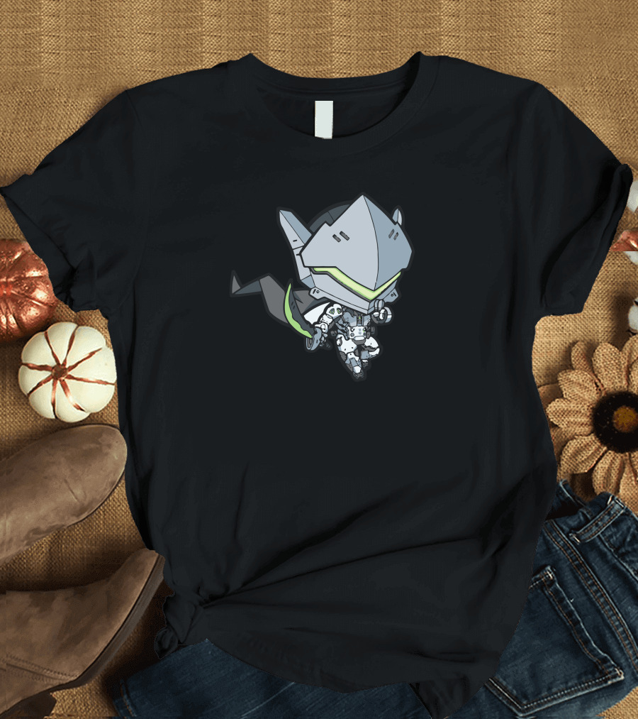 Genji Overwatch Chibi Style Character T-Shirt