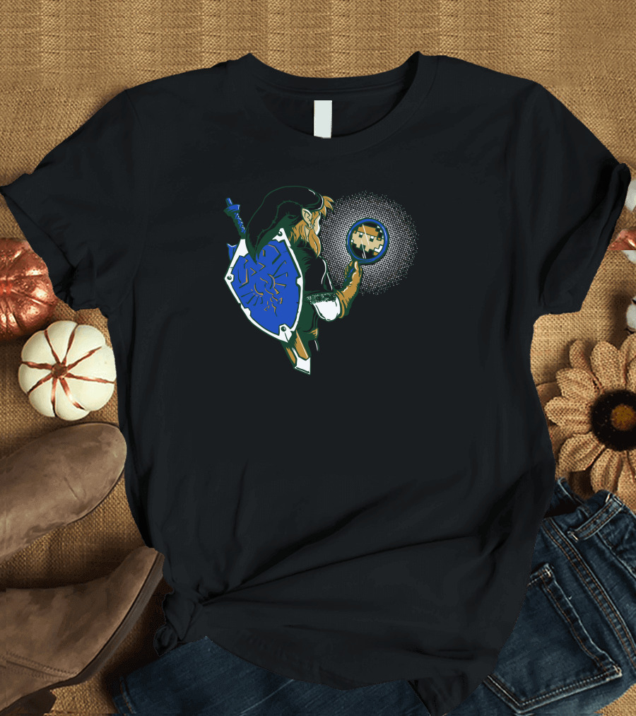 Link to the Past Legend Puzzle Adventure Hero Shield Retro Game T-Shirt