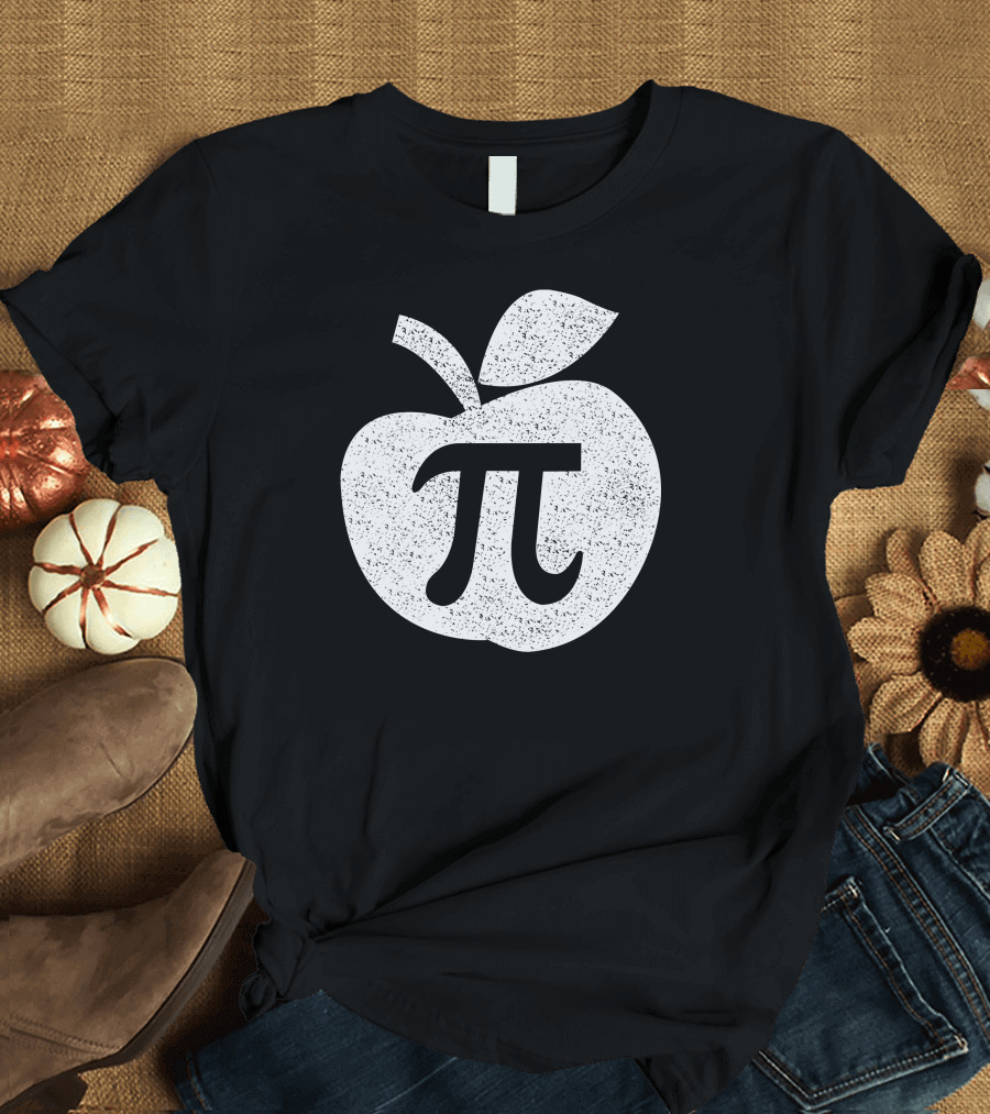 Apple Pi Day Symbol in Apple Shape T-Shirt