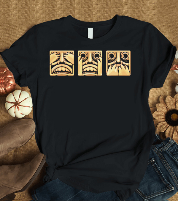 T-Shirt: Run From Evil Meme See No Evil Hear No Evil Speak No Evil T-Shirt Run From Evil Meme See No Evil Hear No Evil Speak No Evil T-Shirt