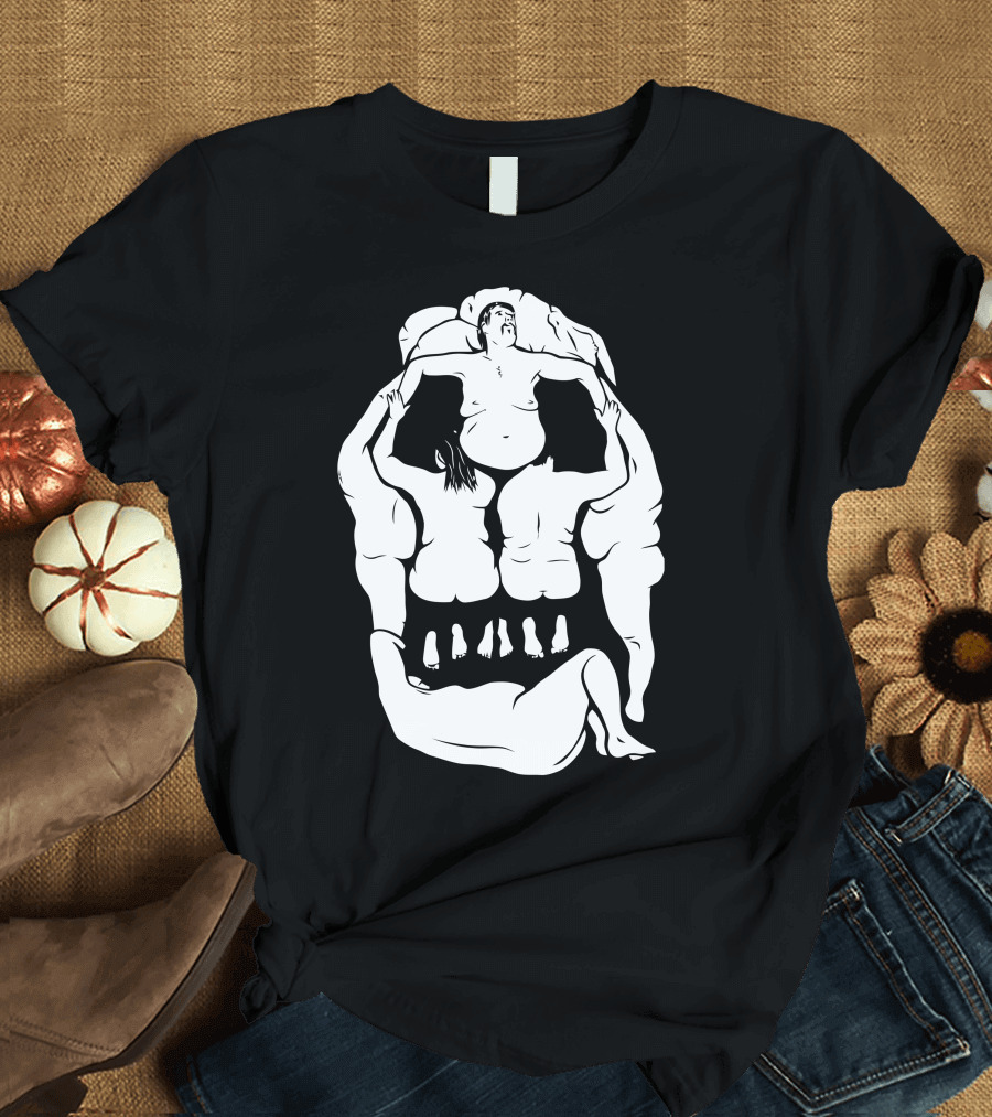 Skull Formation Human Body Illusion T-Shirt