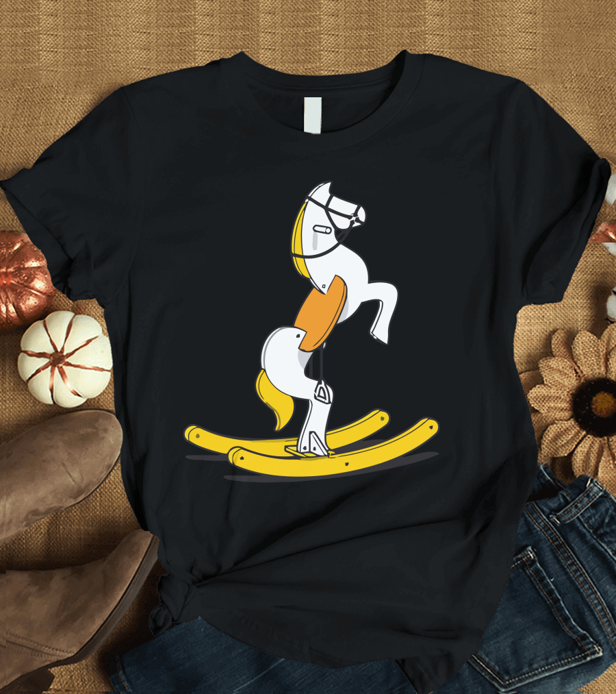 Wild Rocking Horse Retro Modern Style Toy T-Shirt