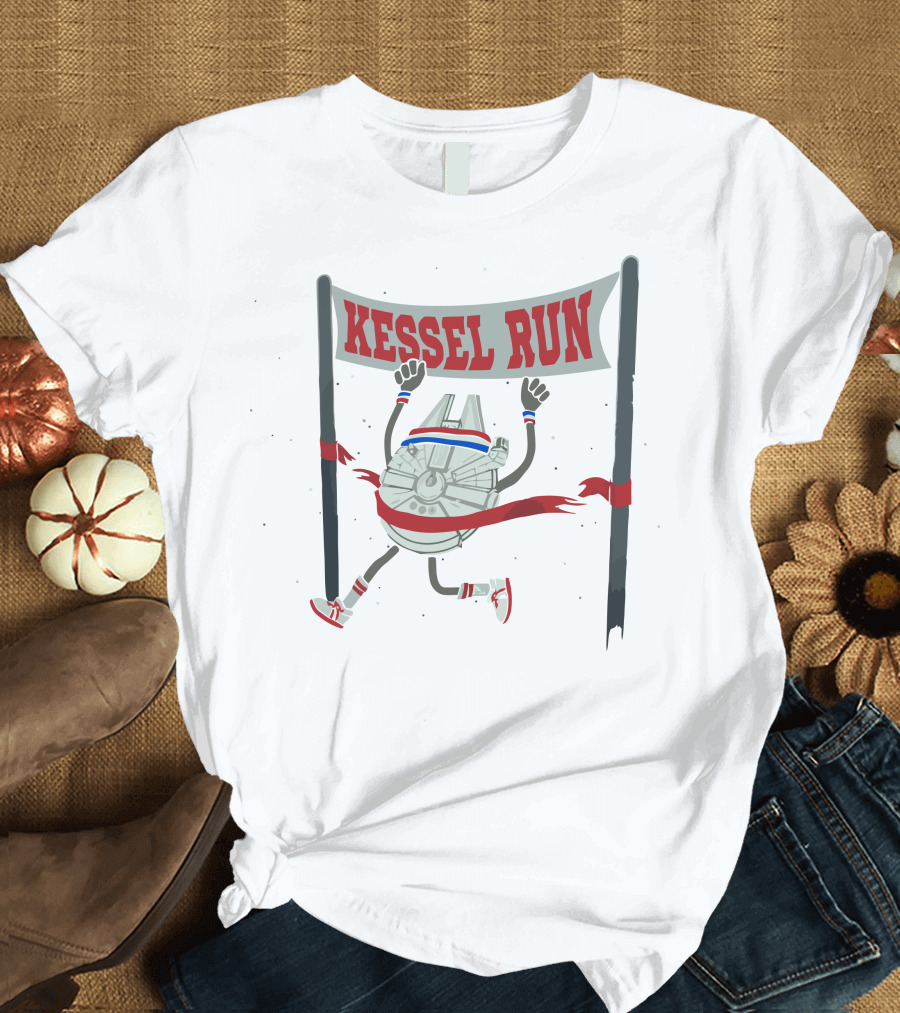Kessel Run Spaceship Finish Line Victory T-Shirt