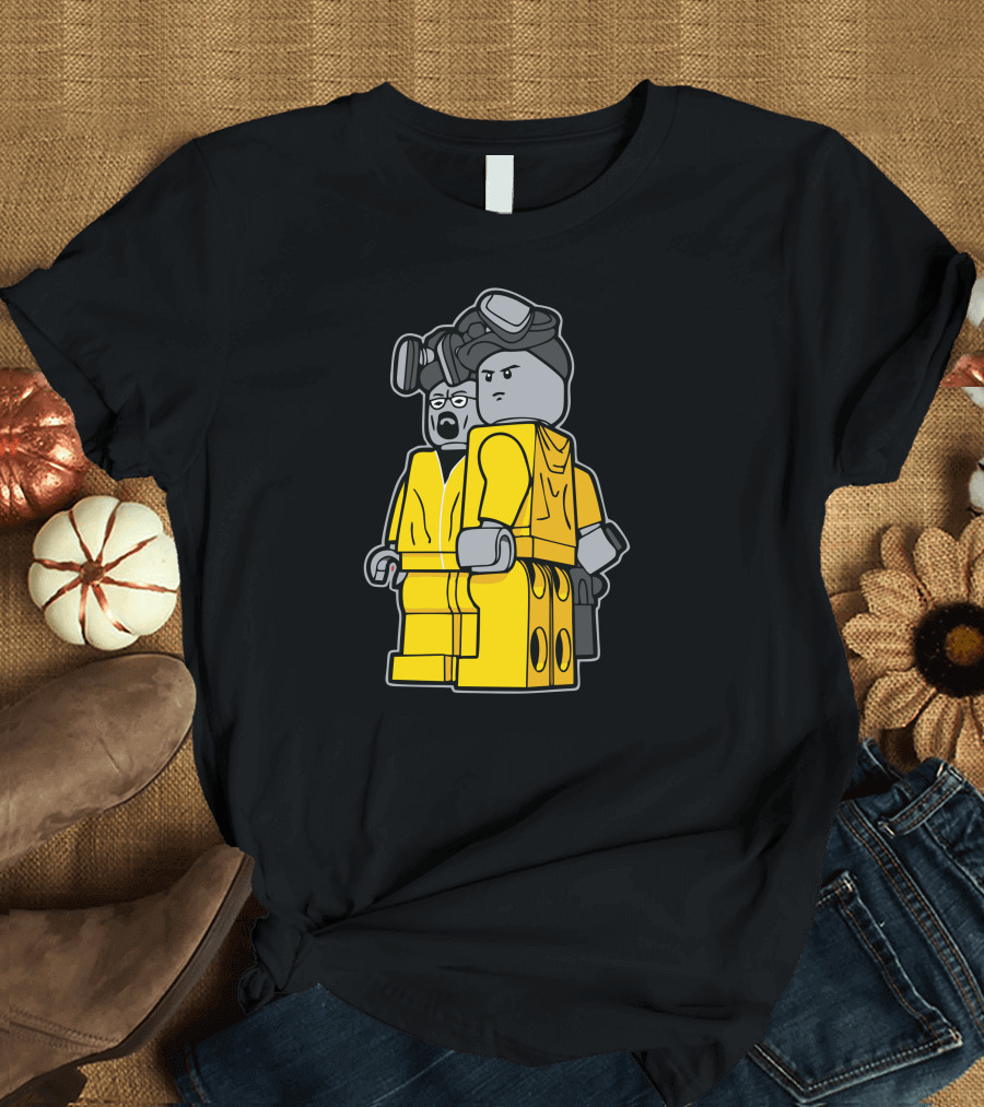 Bricking Bad Yellow Hazmat Figures with Goggles and Respirators T-Shirt