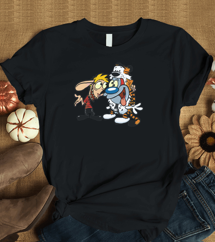 Calvin and Hobbes Ren and Stimpy Mashup Calvren And Stimpsy T-Shirt