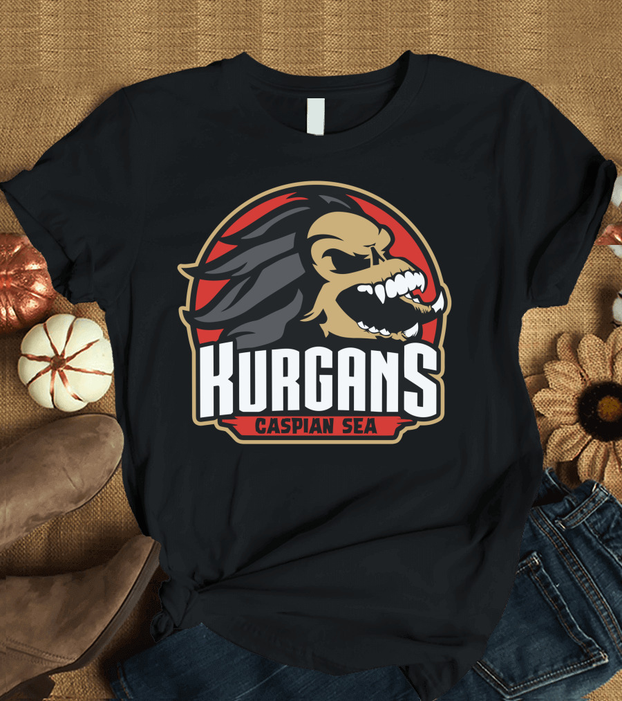 Kurgans Caspian Sea Logo Fierce Beast Emblem T-Shirt