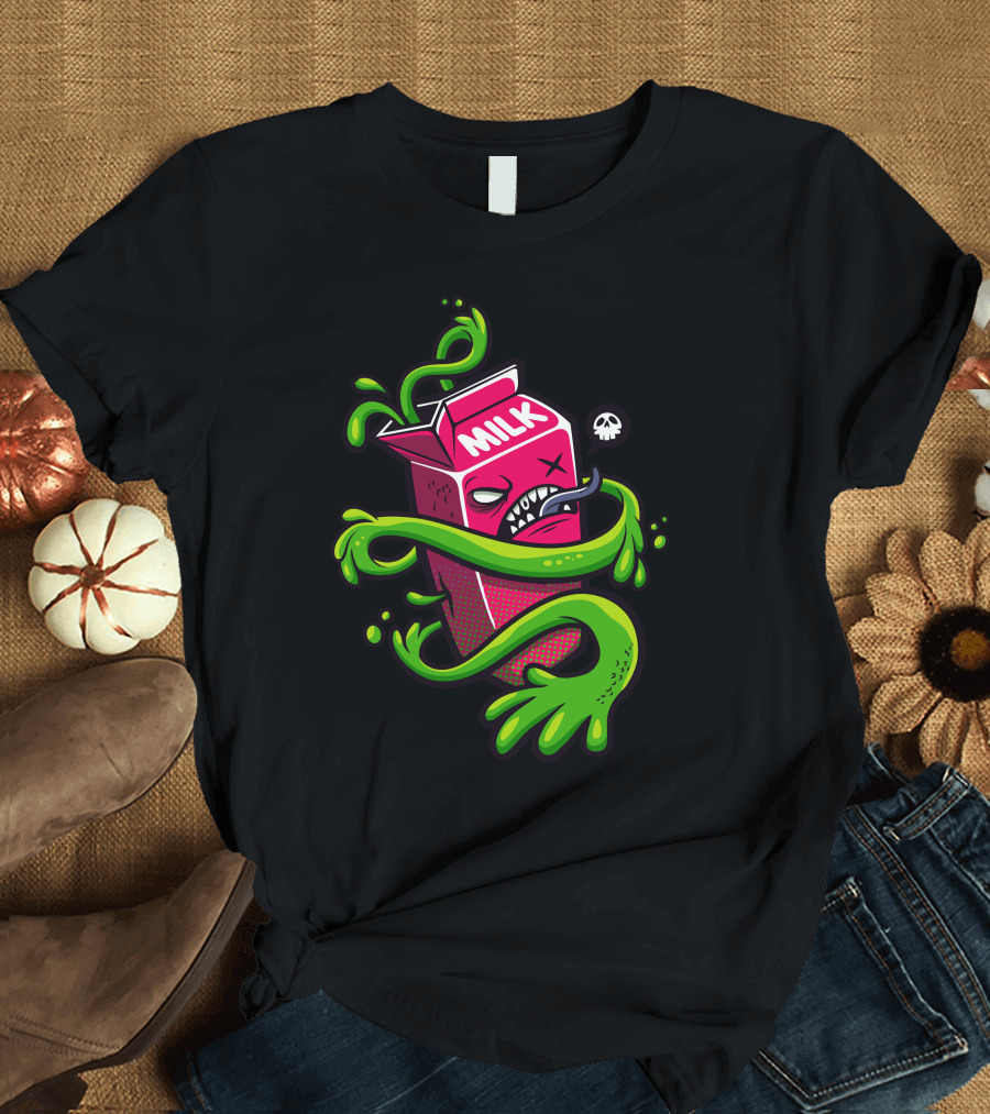 Spoiled Milk Mutant with Green Ooze and Skull T-Shirt