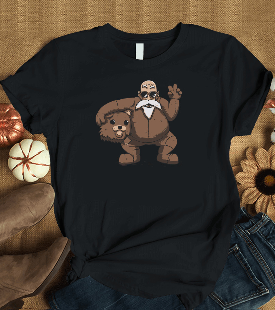 Cosplay Muten Roshi Costume with Bear Suit Image T-Shirt