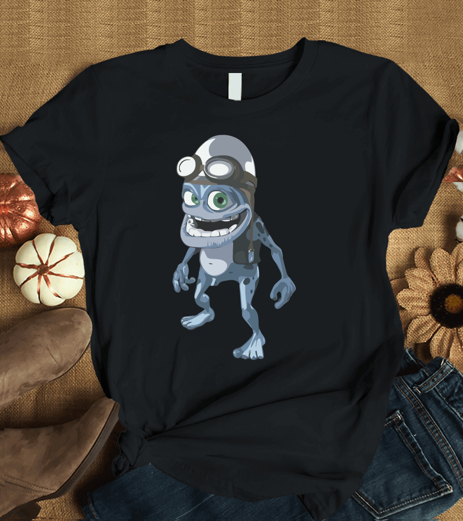 Crazy Frog Character with Goggles and Helmet Classic Animation T-Shirt
