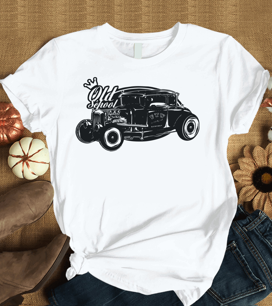 Retro Crowned Old School Hot Rod FTW Company T-Shirt