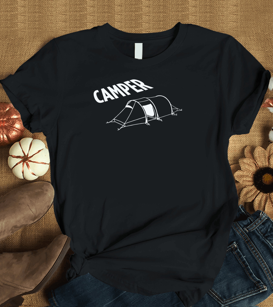 Camper Camping Fun Zelten Zelt Hobby Freizeit Outdoor T-Shirt