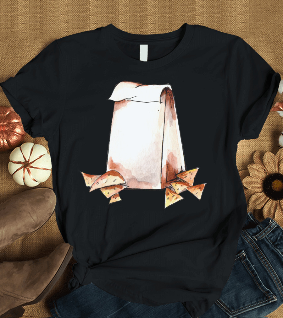 Chips Watercolor Paper Bag Snack T-Shirt