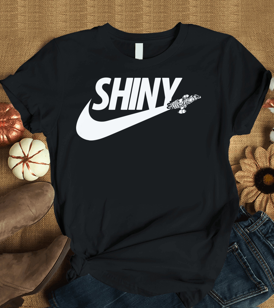 Shiny Serenity Iconic Spacecraft Swoosh T-Shirt