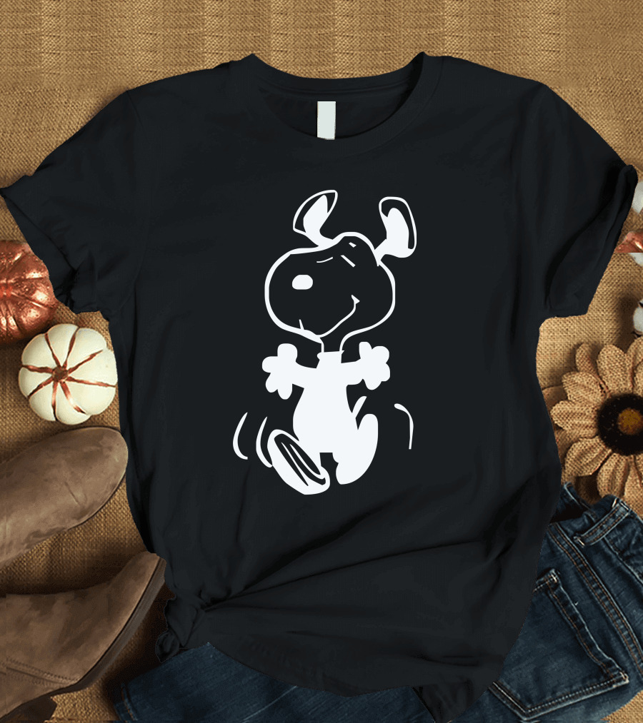 Snoopy Peanuts Woodstock CartoonFumetti Iconic Outline T-Shirt