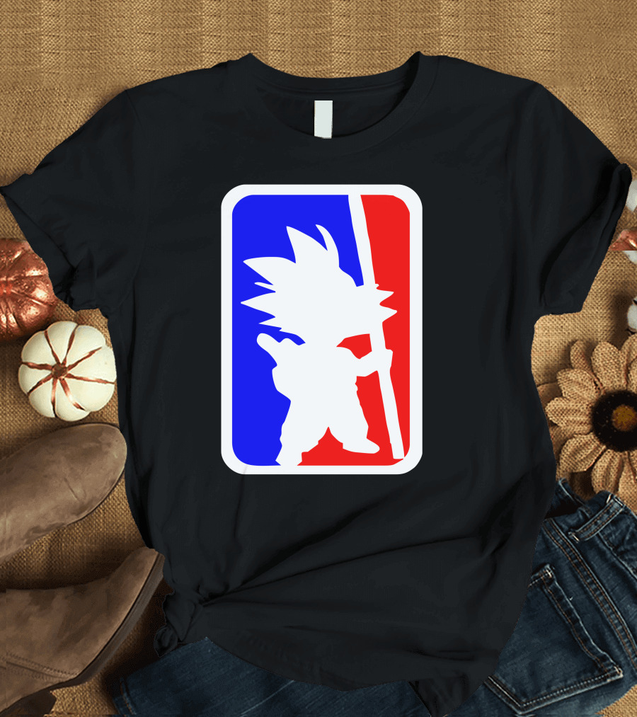 Son Goku NBA Logo Parody Fun T-Shirt