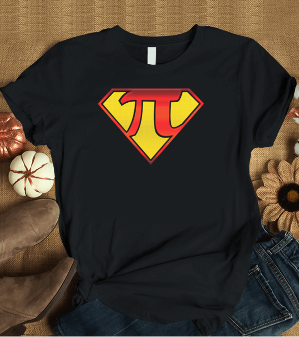 T-Shirt: Funny Super Pi Shield Emblem T-Shirt Funny Super Pi Shield Emblem T-Shirt