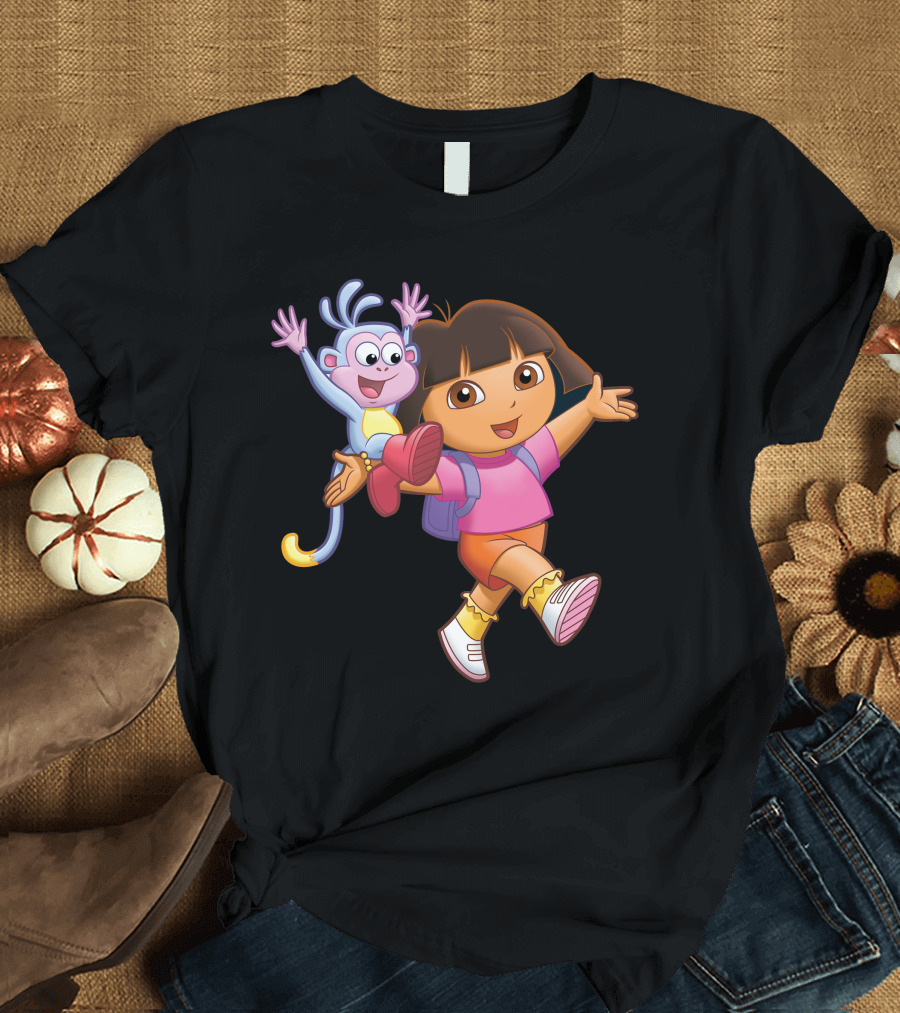 Cartoon Png Transparent Dora and Boots Adventure T-Shirt