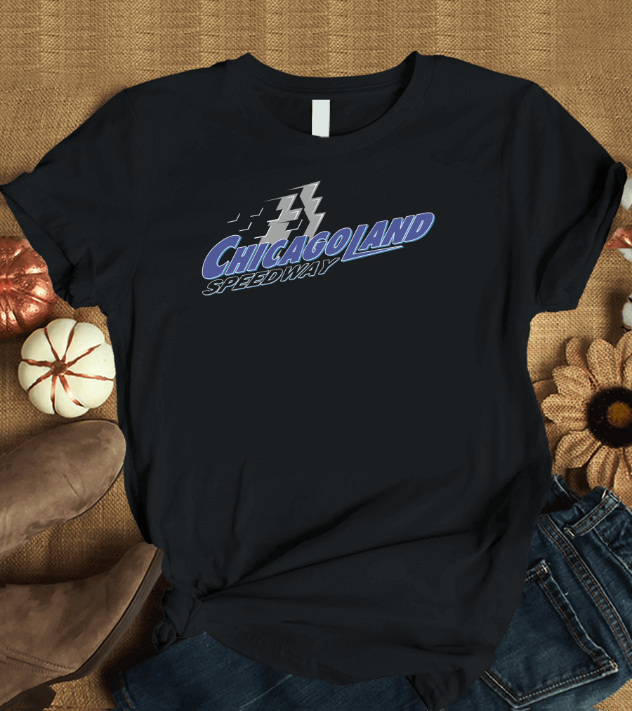 Chicagoland Speedway Cool Racing Checkerboard T-Shirt