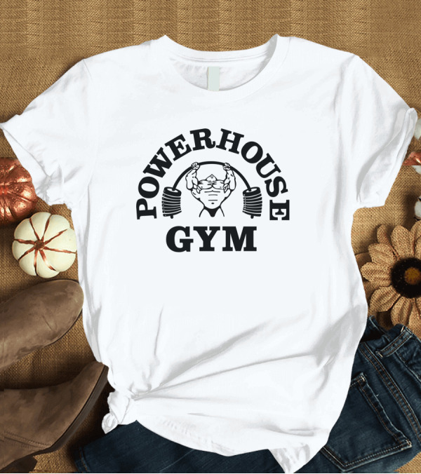 T-Shirt: Powerhouse Gym Bodybuilder Lifting Dumbbells Fitness T-Shirt Powerhouse Gym Bodybuilder Lifting Dumbbells Fitness T-Shirt