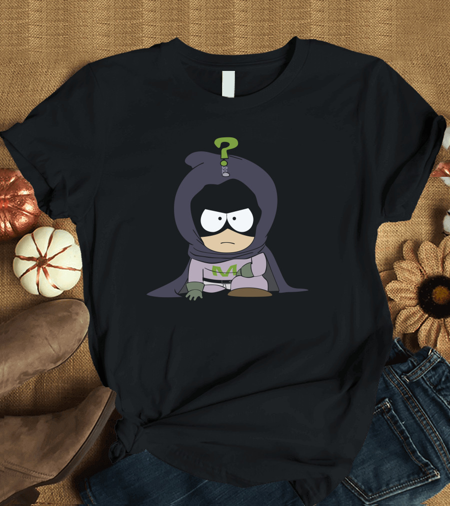 South Park Mysterion Character with Green Question Mark Cloak T-Shirt