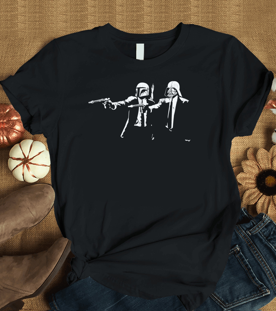 Banksy Mandalorian Vader Pulp Fiction Mashup T-Shirt