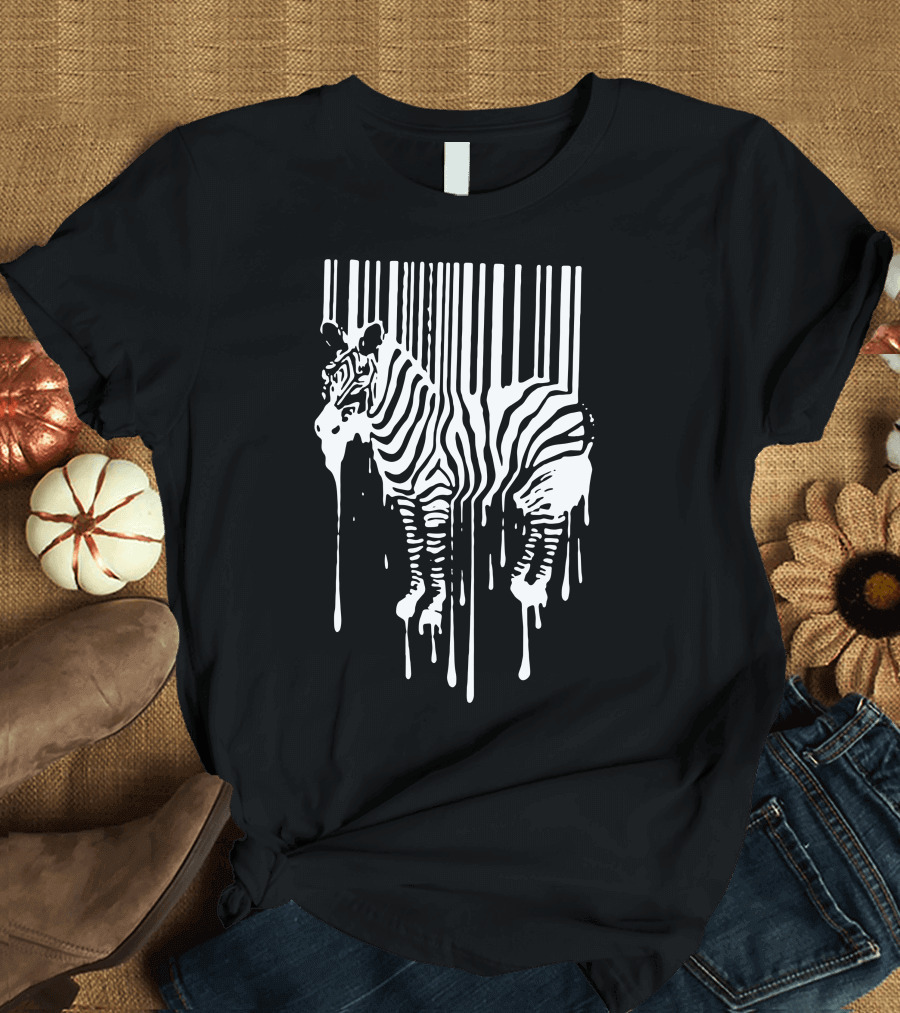 Banksy Dripping Zebra Barcode Street T-Shirt