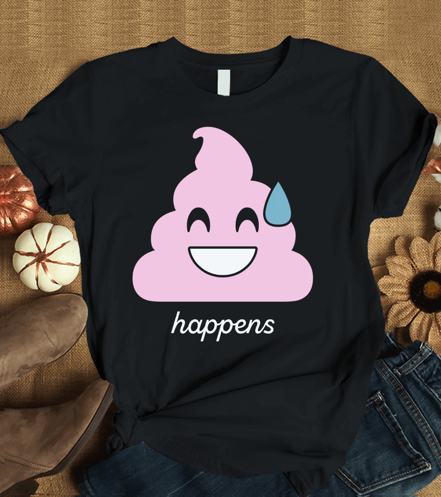 Happens Emoji Poop Smiley T-Shirt