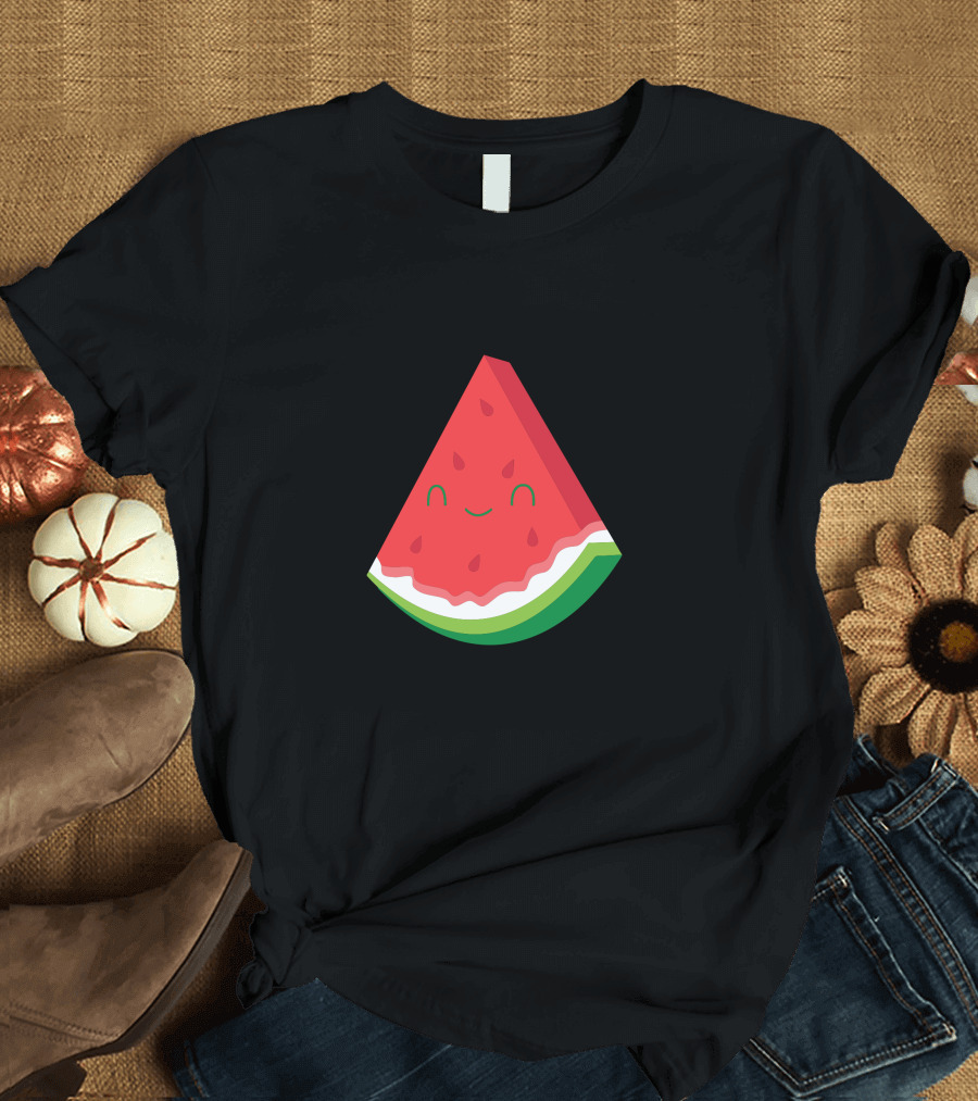 Happy Smiling Watermelon Slice T-Shirt