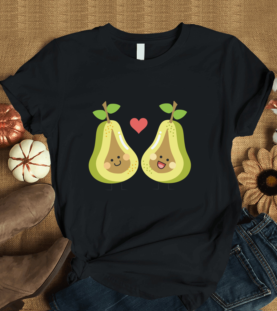 Pear Love Heart Smiling Faces T-Shirt
