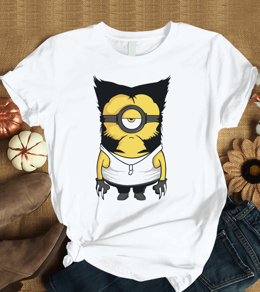 One-Eyed Yellow Character with Claws and White Tank Top T-Shirt