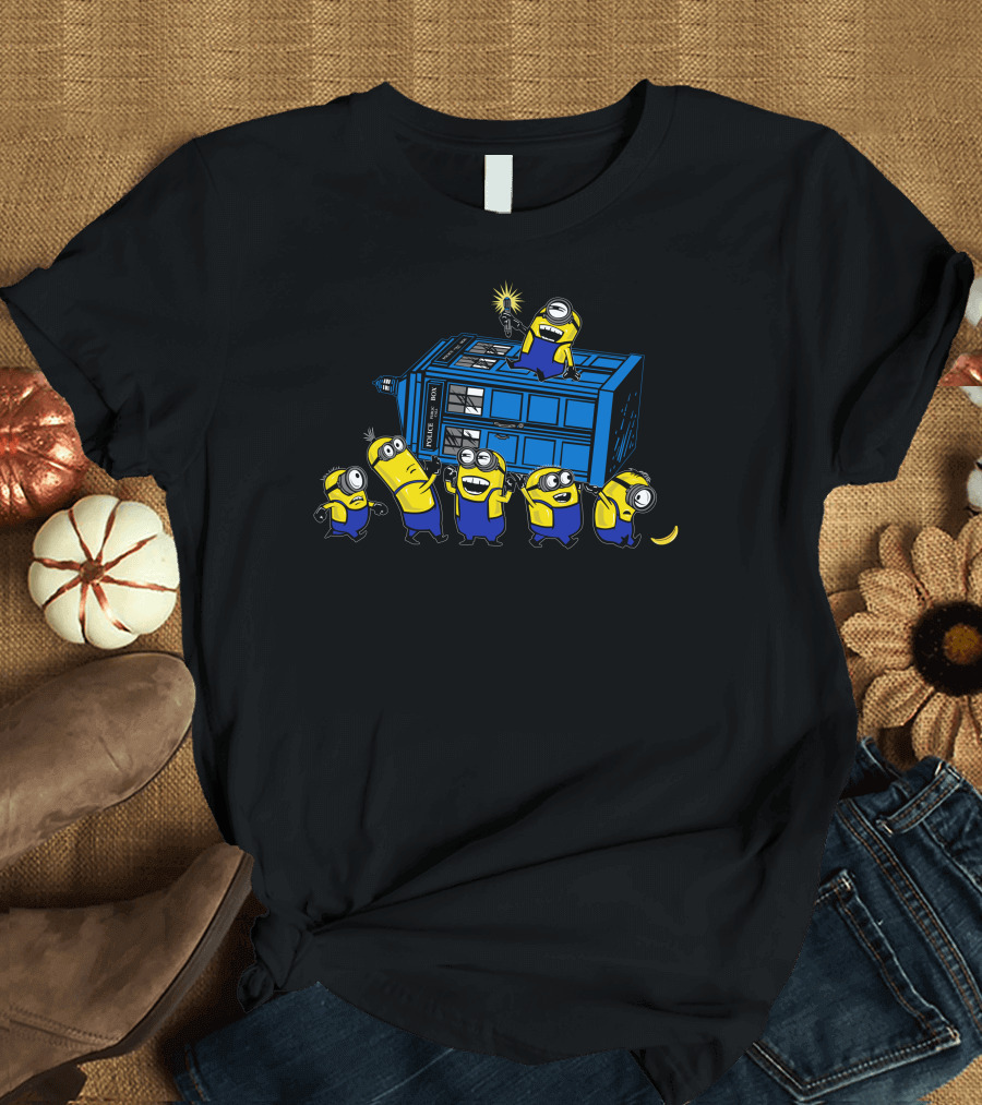 Minions Tardis Adventure with Banana Humor T-Shirt