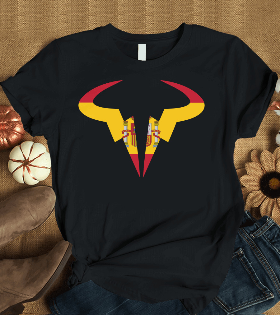 Rafael Nadal Bull Logo Spain Flag Emblem T-Shirt