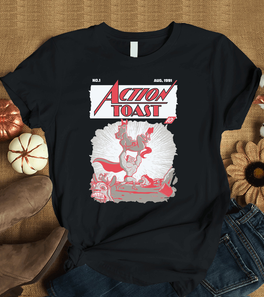 Action Toast No.1 Aug 1991 Retro Comic Cover T-Shirt