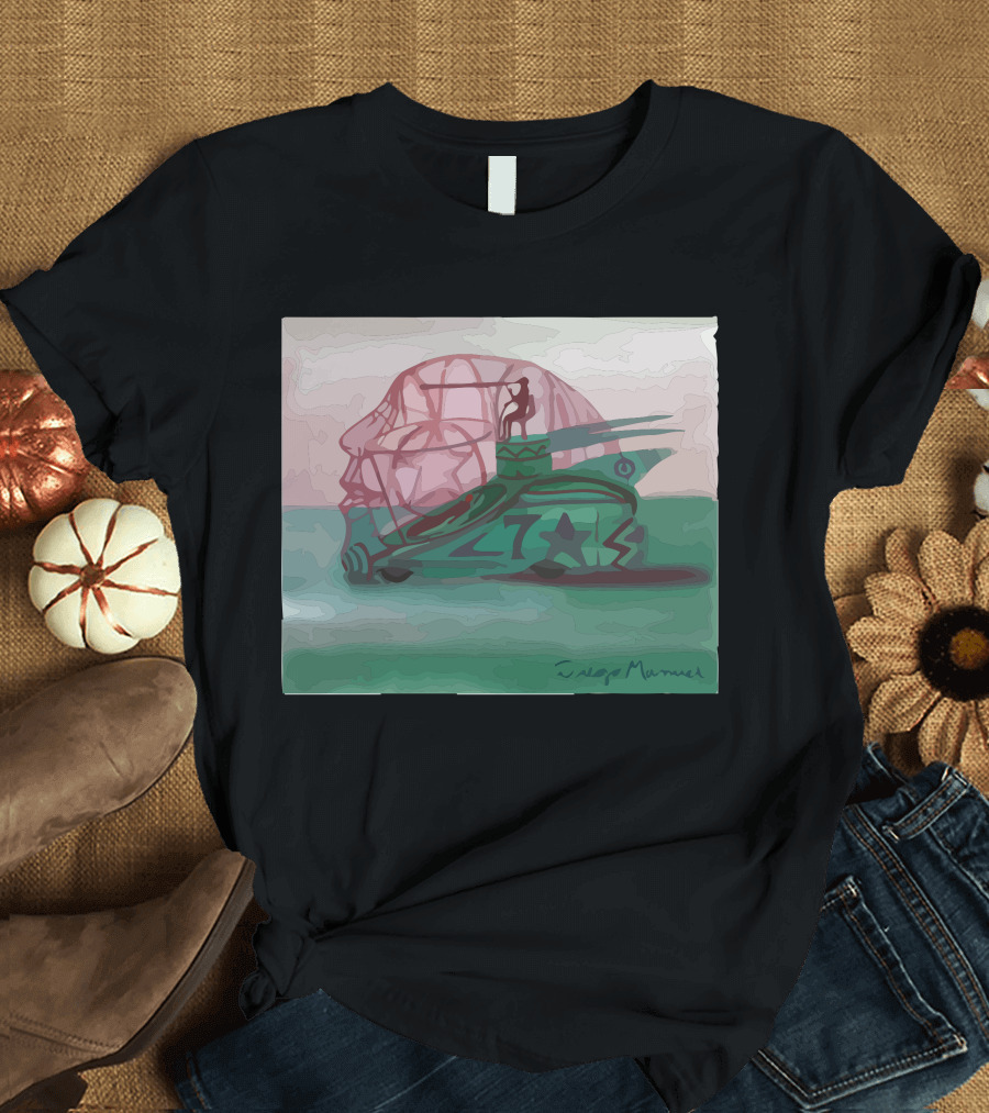 Car Of The Future 27 Surreal Vehicle Painting by Diego Manuel T-Shirt