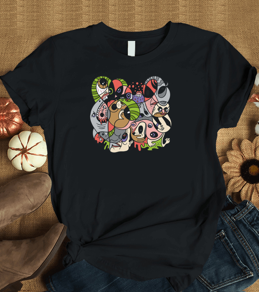 Daily Drawing Doodle Creature Collage T-Shirt