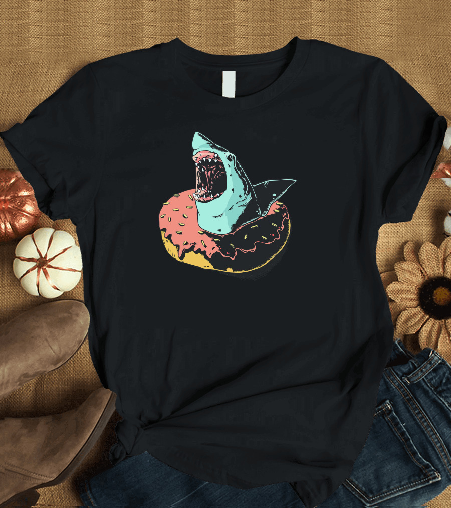 Donut Shark Sprinkles Frenzy T-Shirt