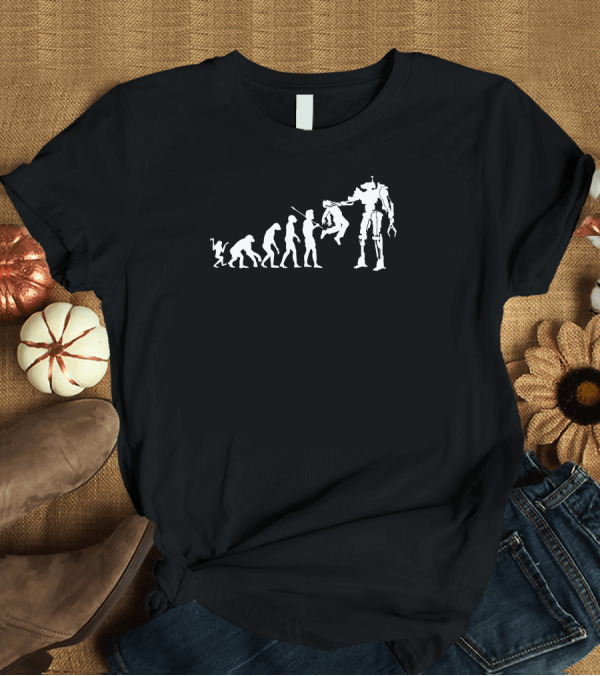 T-Shirt: Evolution Humans to Robot Armageddon Sequence T-Shirt Evolution Humans to Robot Armageddon Sequence T-Shirt