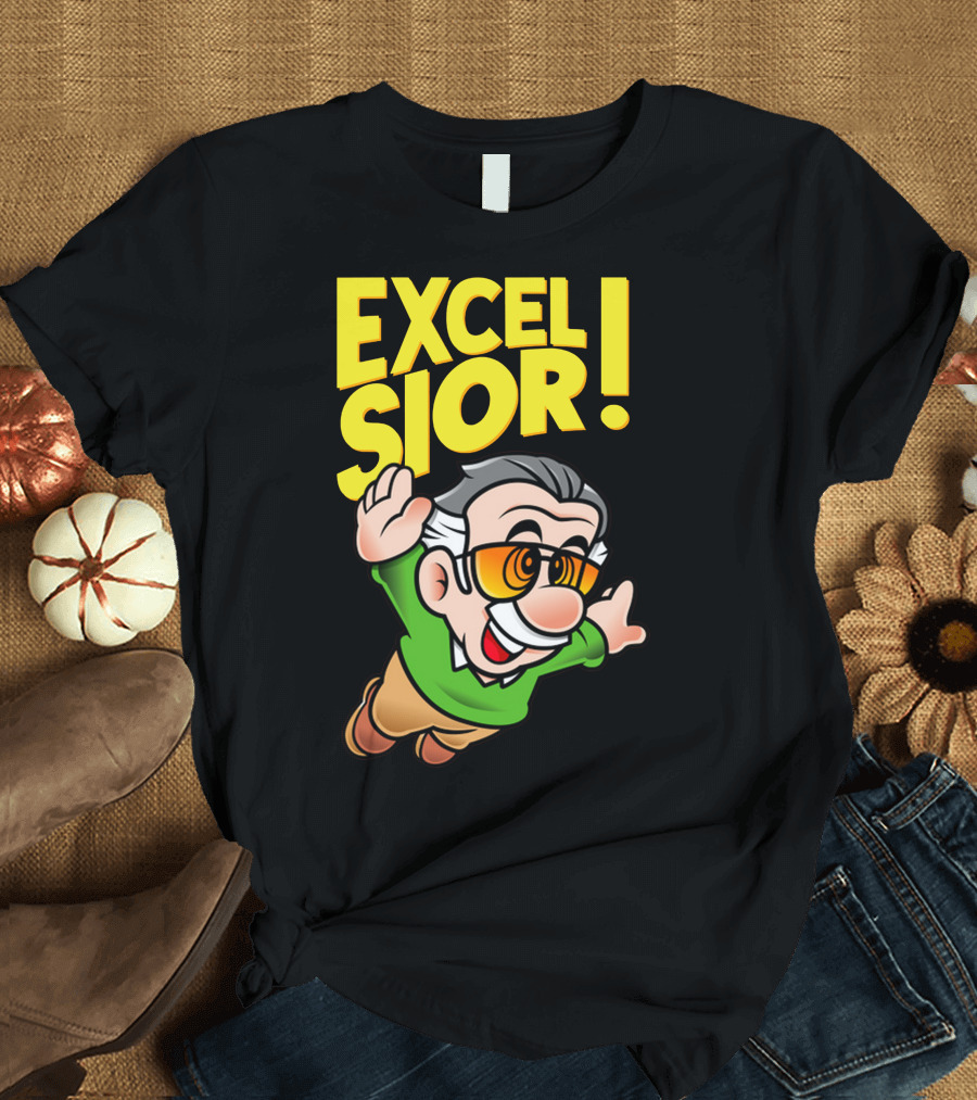 EXCELSIOR Flying Character with Glasses and Green T-Shirt