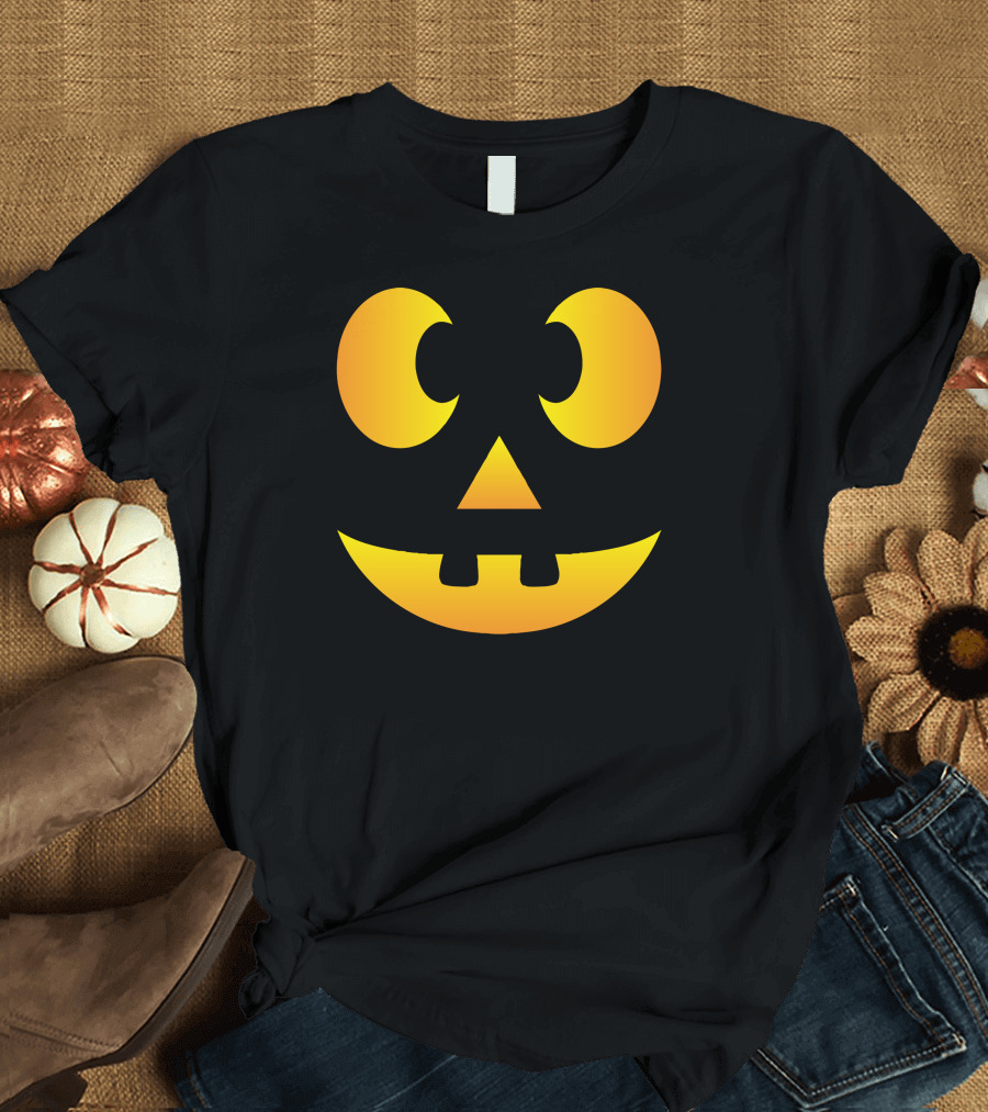 Funny Halloween Jack O Lantern Face T-Shirt