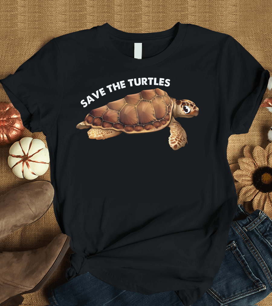 Save The Turtles Dark Turtle T-Shirt