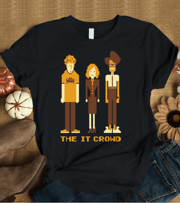 T-Shirt: The IT Crowd Pixel Art Characters Roy Jen Moss T-Shirt The IT Crowd Pixel Art Characters Roy Jen Moss T-Shirt