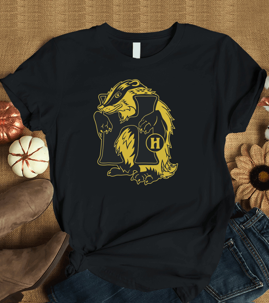 House Of Badger H Letter Badge Emblem T-Shirt