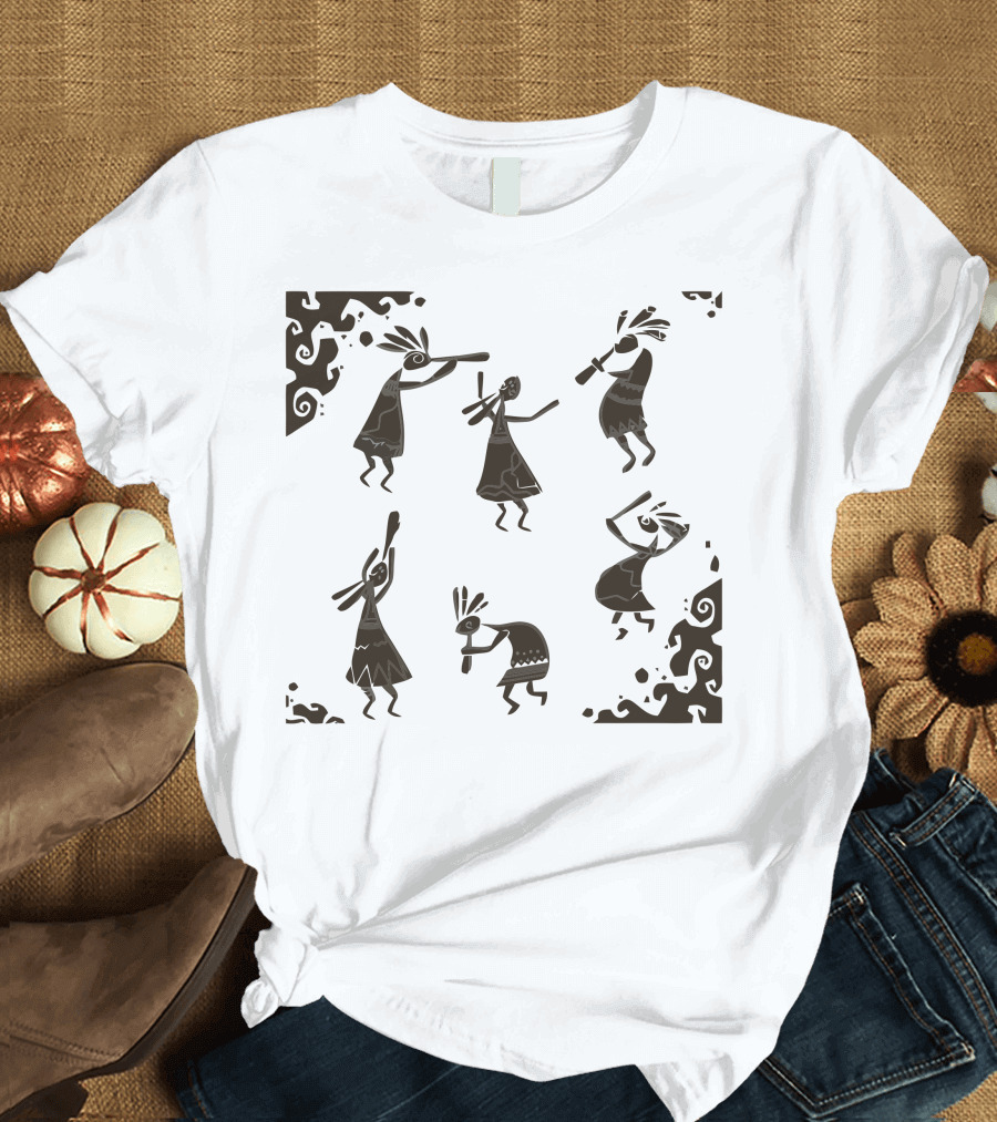 Kokopelli Ancient Flute Dancers T-Shirt
